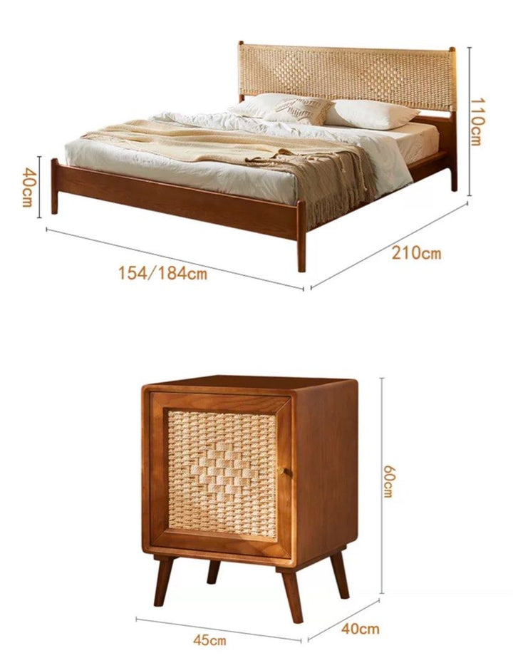 ASTONA Vintage Rattan Bedframe