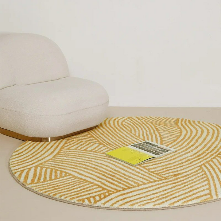 Geometric Yellow Patterned Rug ELSBY Geometric Yellow Area Rug – Radical Homes