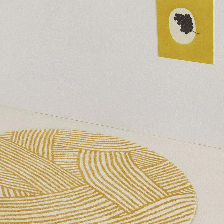 Geometric Yellow Patterned Rug ELSBY Geometric Yellow Area Rug – Radical Homes