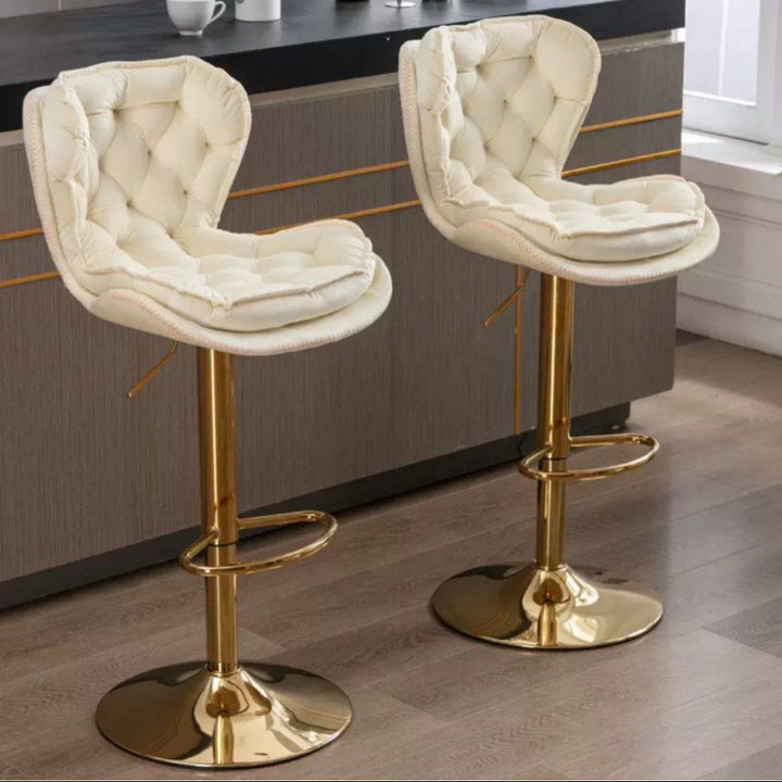 HEMMING Luxury Gold Velvet Bar Stool