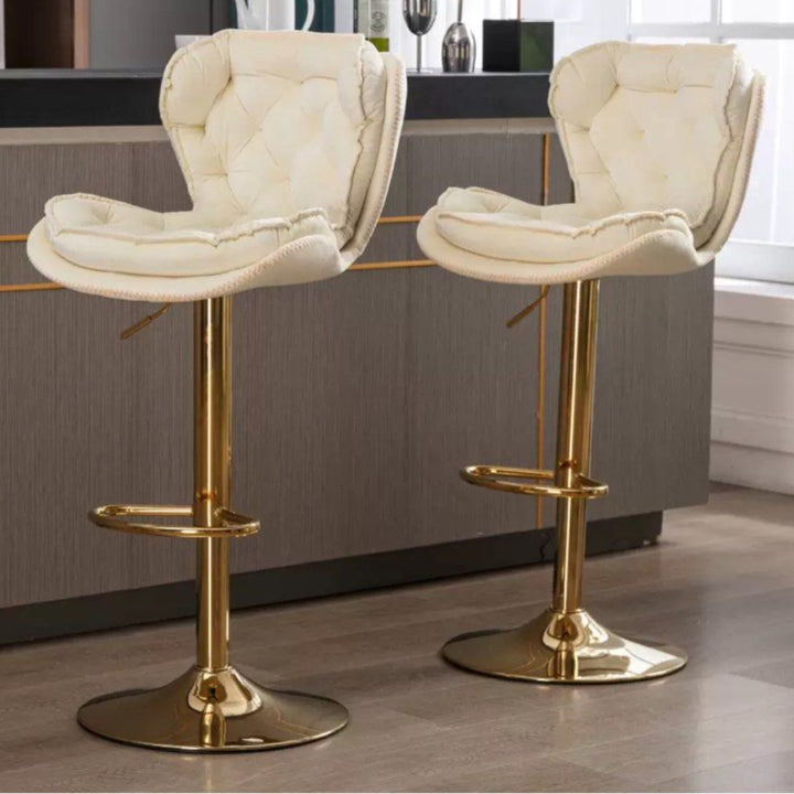 HEMMING Luxury Gold Velvet Bar Stool