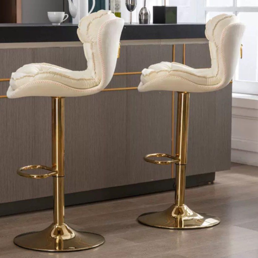 HEMMING Luxury Gold Velvet Bar Stool