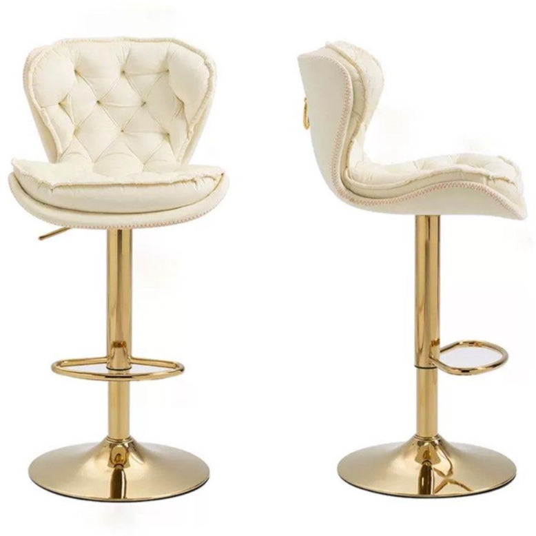 HEMMING Luxury Gold Velvet Bar Stool