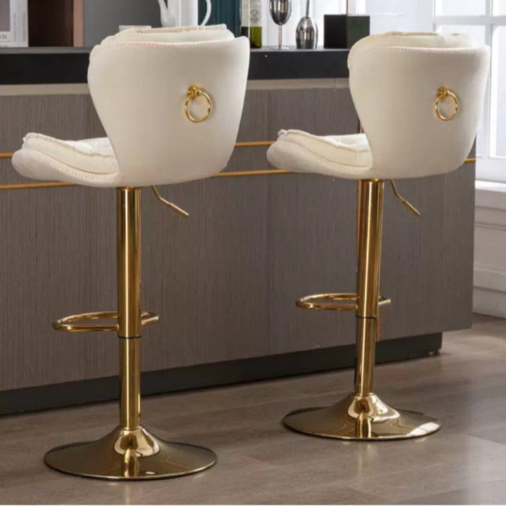 HEMMING Luxury Gold Velvet Bar Stool