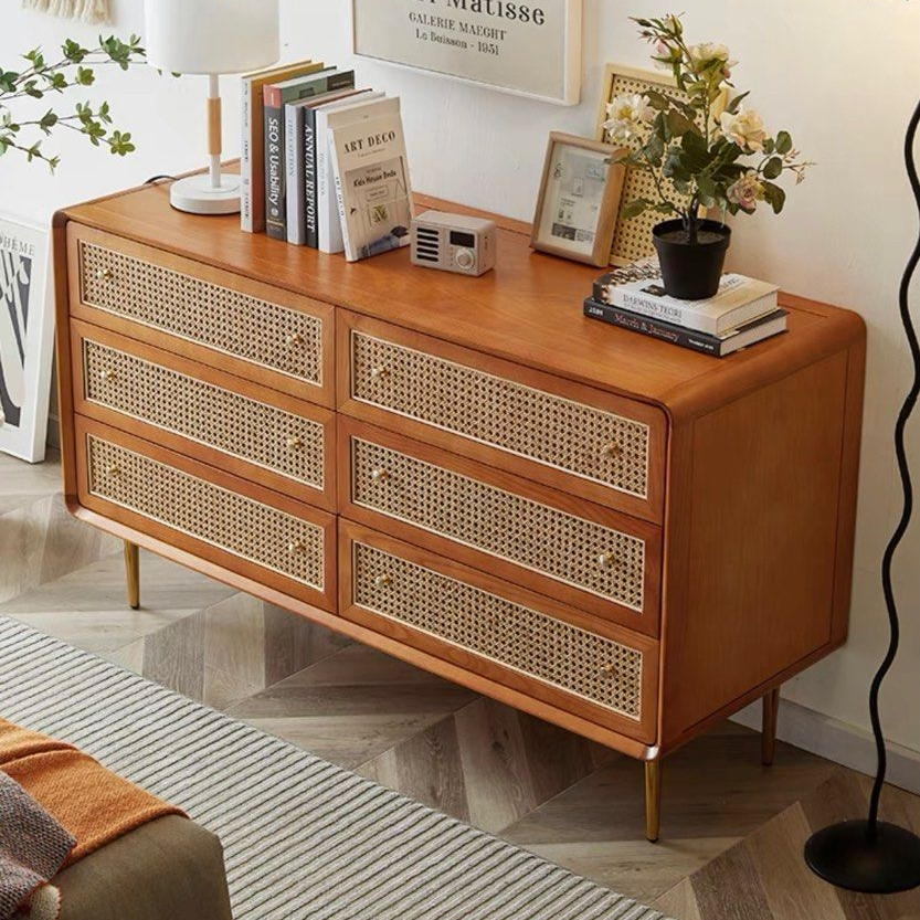 HESSINGTON Modern Rustic Rattan Sideboard