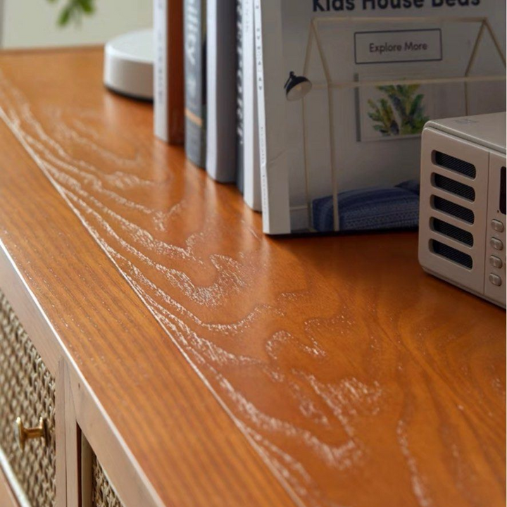HESSINGTON Modern Rustic Rattan Sideboard