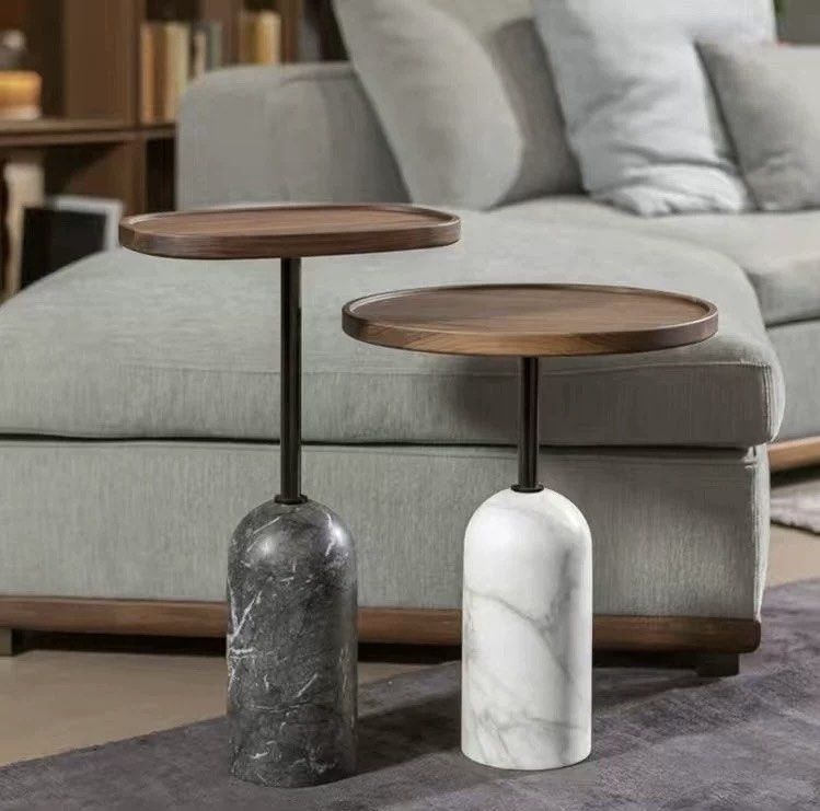 KALNES Modern Marble Side Table