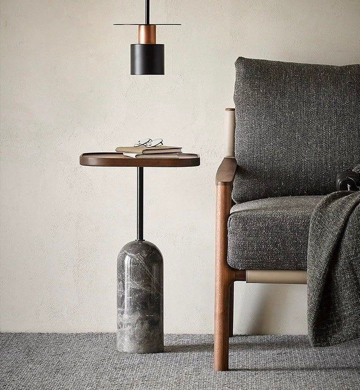 KALNES Modern Marble Side Table