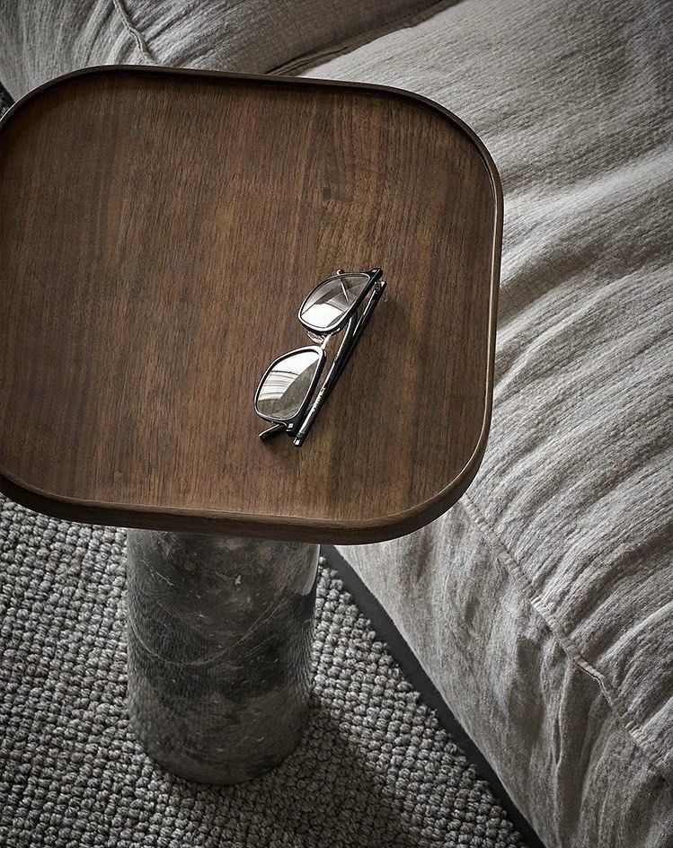 KALNES Modern Marble Side Table