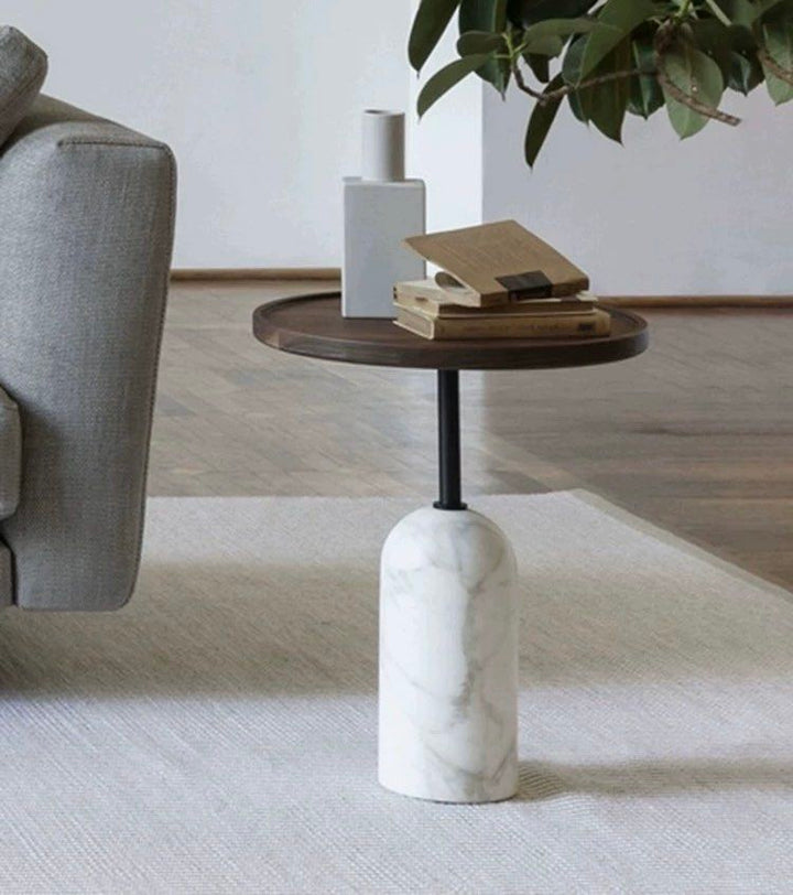 KALNES Modern Marble Side Table
