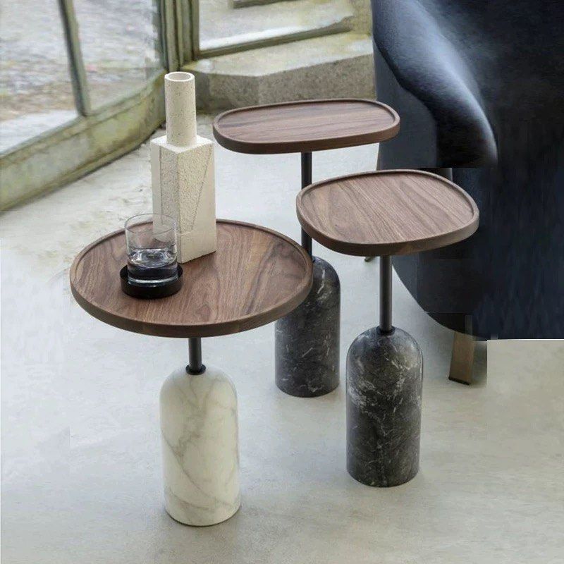 KALNES Modern Marble Side Table