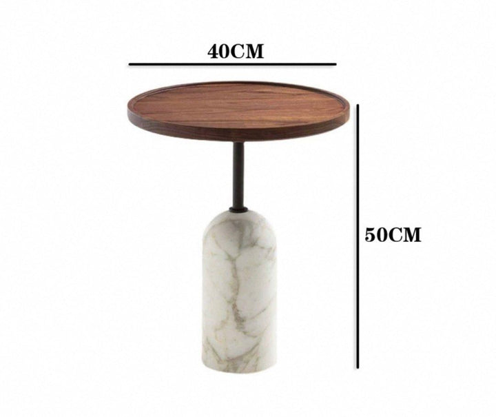 KALNES Modern Marble Side Table
