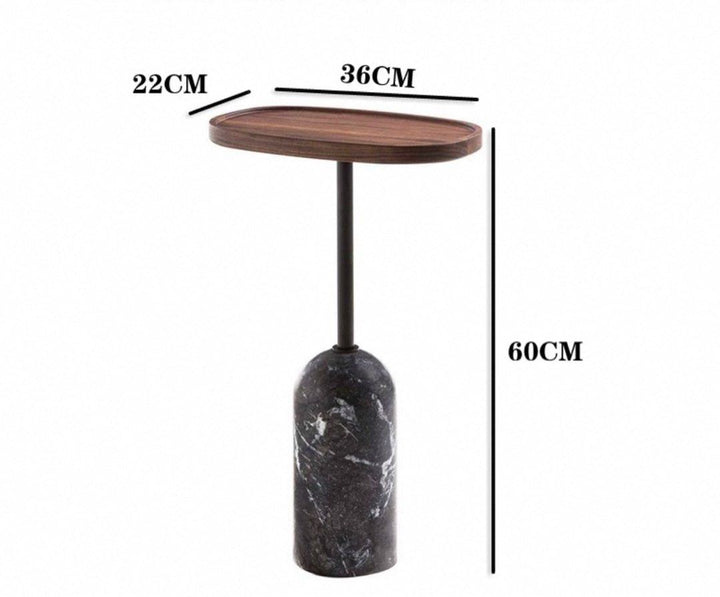 KALNES Modern Marble Side Table
