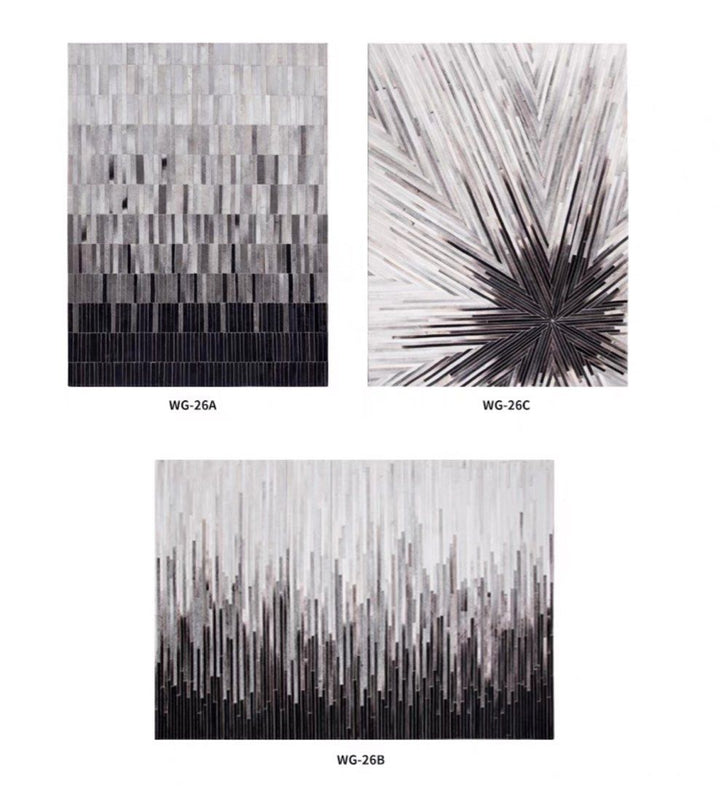 BIFUR Modern Cowhide Leather Rug