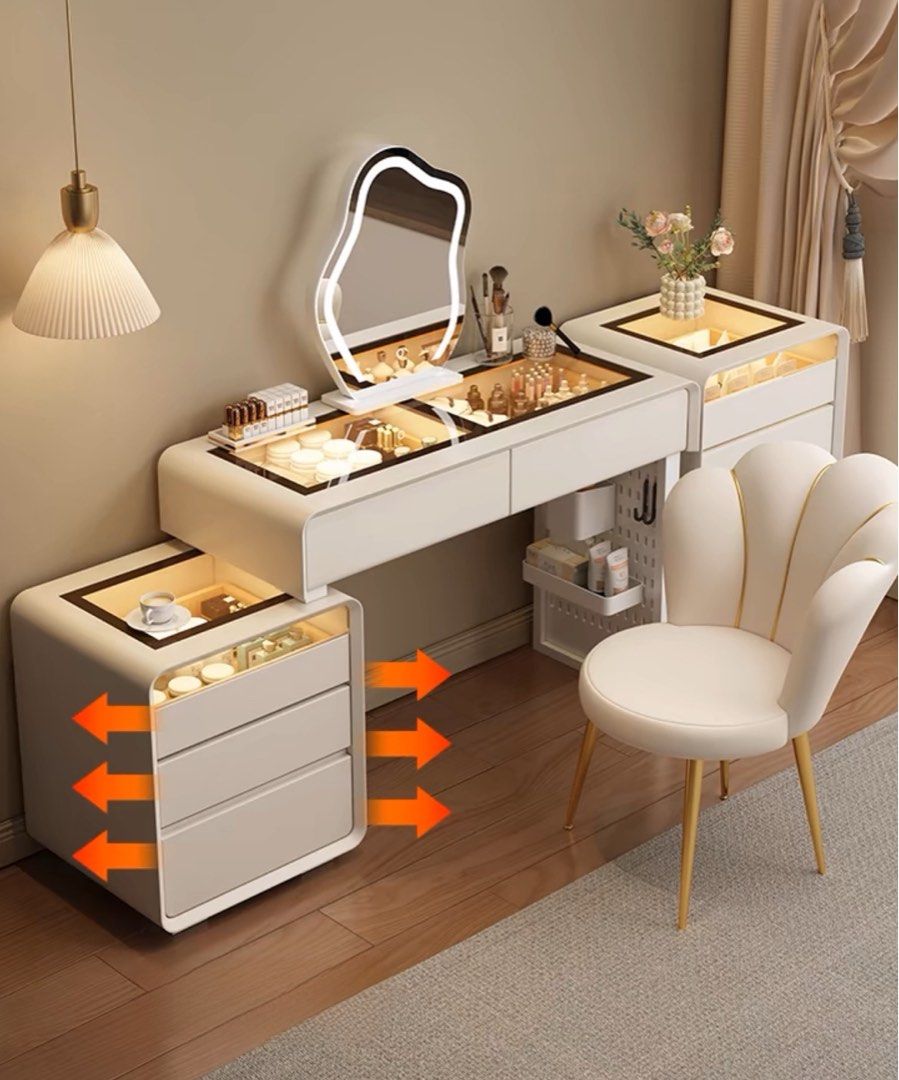 AVI Modern Solid Wood Vanity Table