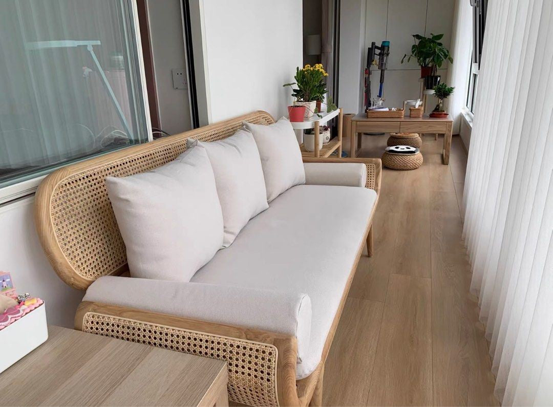 BELMORO Modern Rattan Sofa
