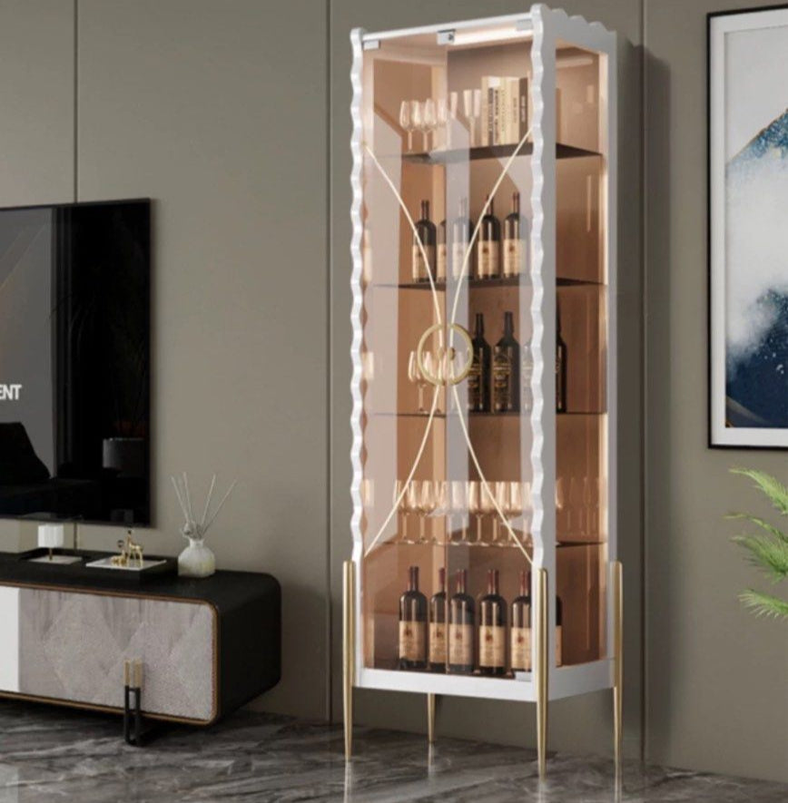 AXEN Modern Glass Display Cabinet