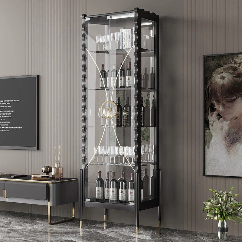 AXEN Modern Glass Display Cabinet
