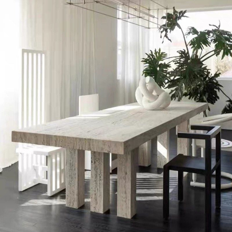 KENDO Modern Travertine Dining Table