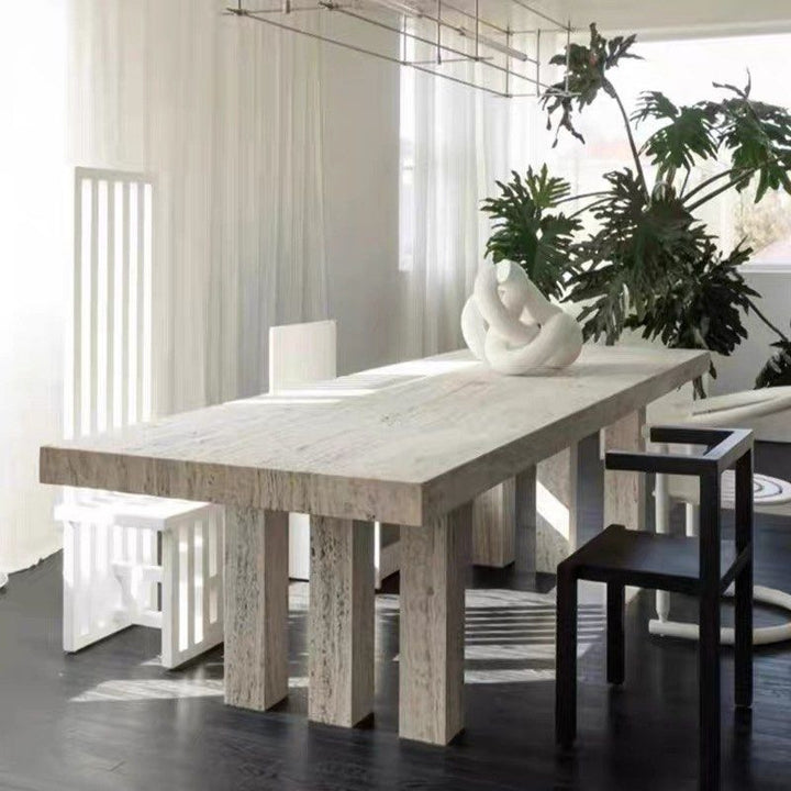 KENDO Modern Travertine Dining Table