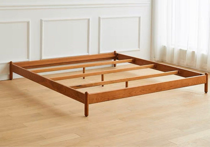 AZEIS Modern Walnut Bed Frame