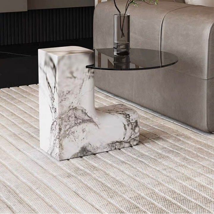 RENATO Modern Marble Round Coffee Table