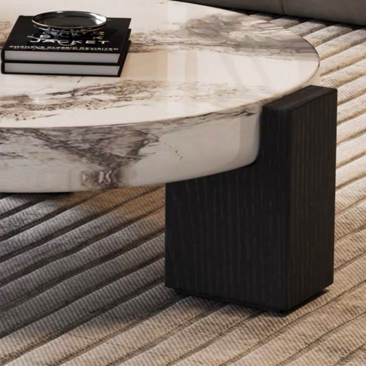 RENATO Modern Marble Round Coffee Table