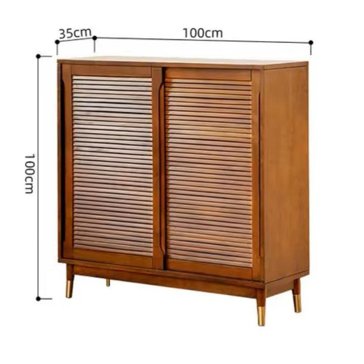 BAKAR Rustic Solid Wood Shoe Cabinet
