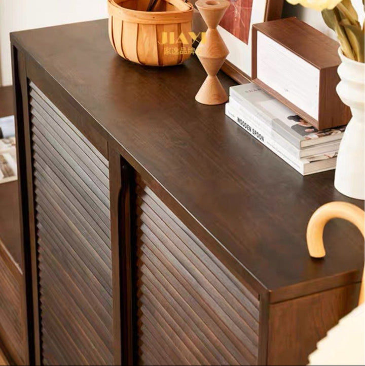 BAKAR Rustic Solid Wood Shoe Cabinet