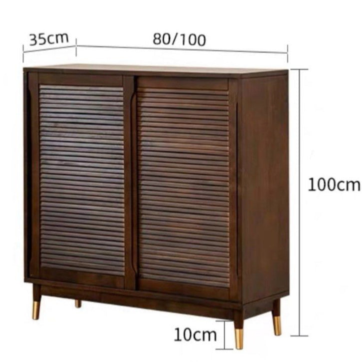 BAKAR Rustic Solid Wood Shoe Cabinet