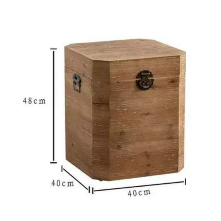 HARKONNEN Vintage Solid Wood Storage Side Table (Set of 2) - Radical Homes Singapore