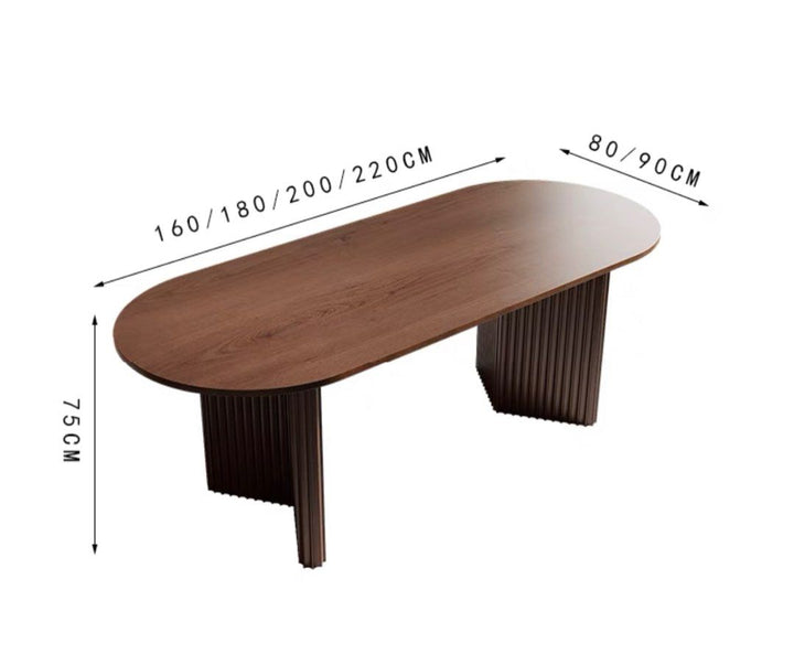 DRELE Modern Solid Wood Dining Table