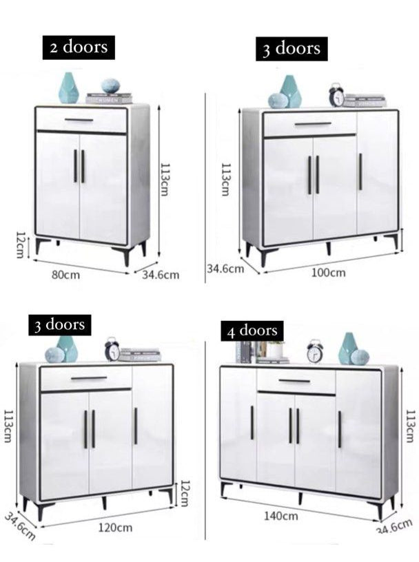 BELSE Modern Glossy Shoe Cabinet
