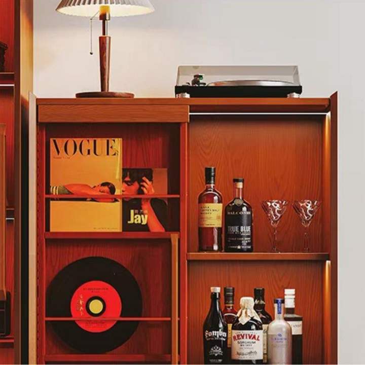 BERNARDO Retro Solid Wood Display Shelf