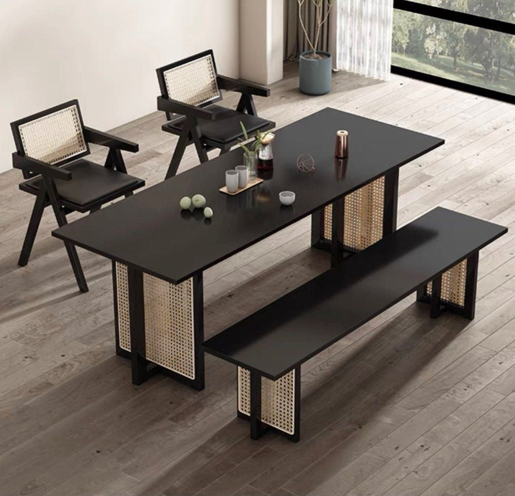 KOVACS Modern Japandi Solid Wood Dining Table