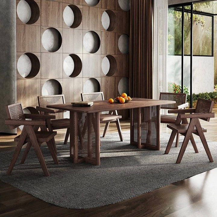 KOVACS Modern Japandi Solid Wood Dining Table