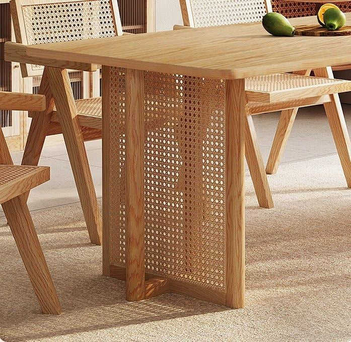 KOVACS Modern Japandi Solid Wood Dining Table