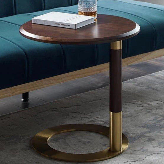 OLIVER Walnut Wood Side Table