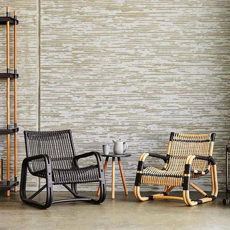 REZAL Rustic Outdoor Rattan Lounge Chair
