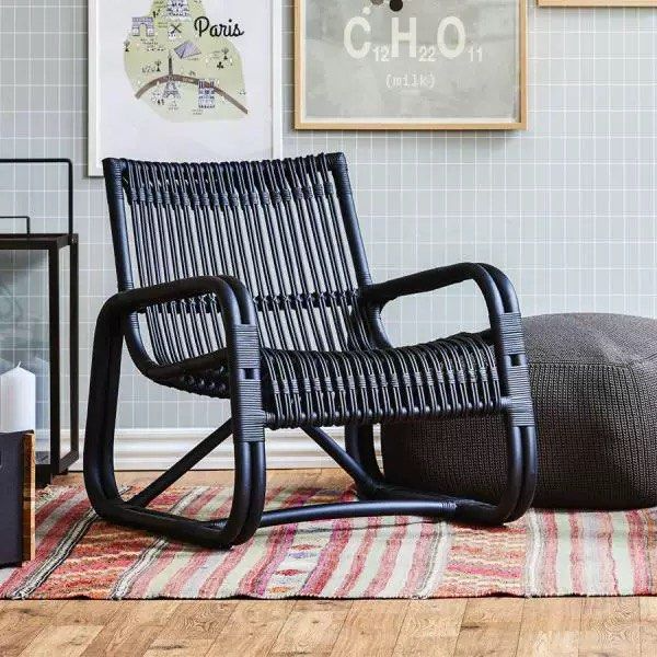 REZAL Rustic Outdoor Rattan Lounge Chair