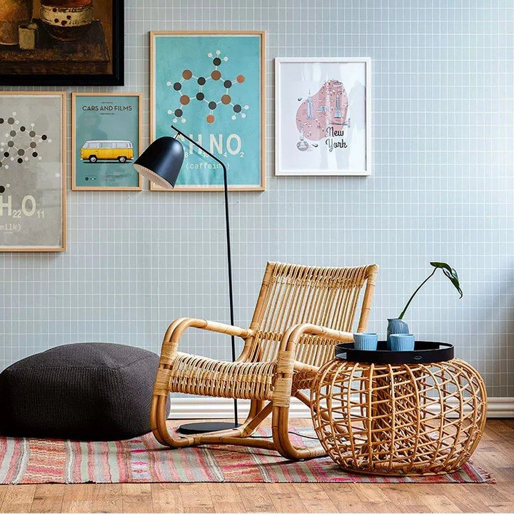 REZAL Rustic Outdoor Rattan Lounge Chair