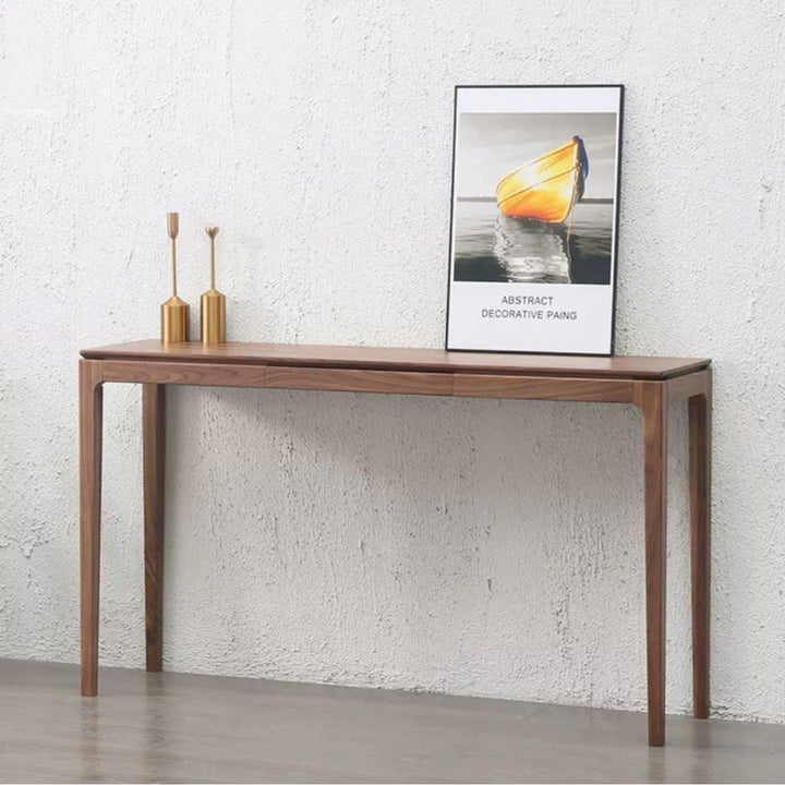 BEVEL Black Walnut Wood Console Table