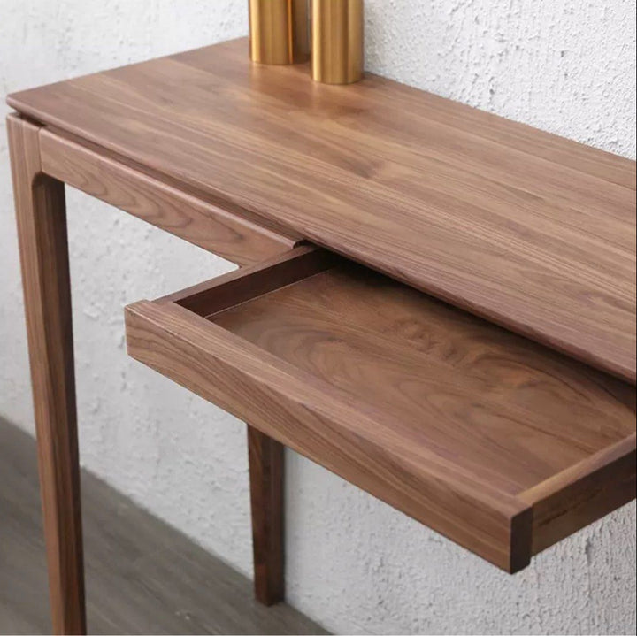BEVEL Black Walnut Wood Console Table