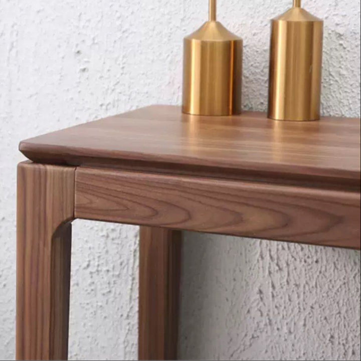 BEVEL Black Walnut Wood Console Table