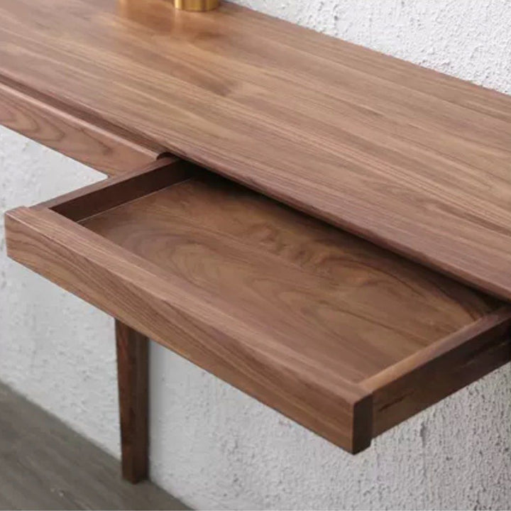 BEVEL Black Walnut Wood Console Table