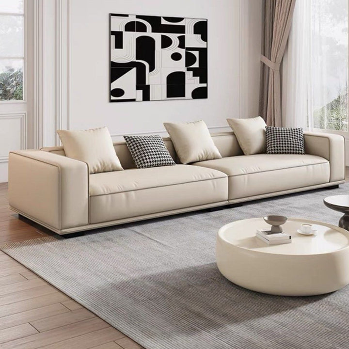 MARVELLA Minimalist Leather Sofa