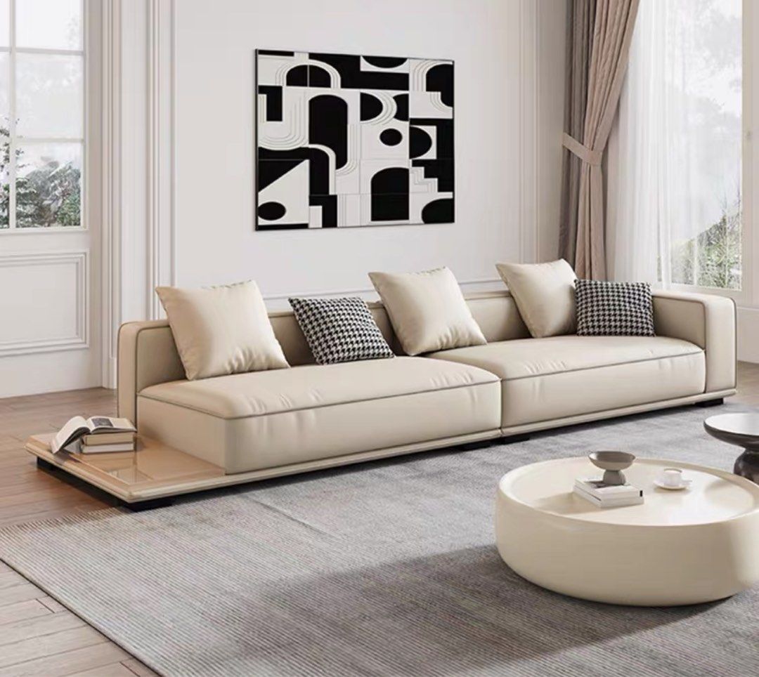 MARVELLA Minimalist Leather Sofa