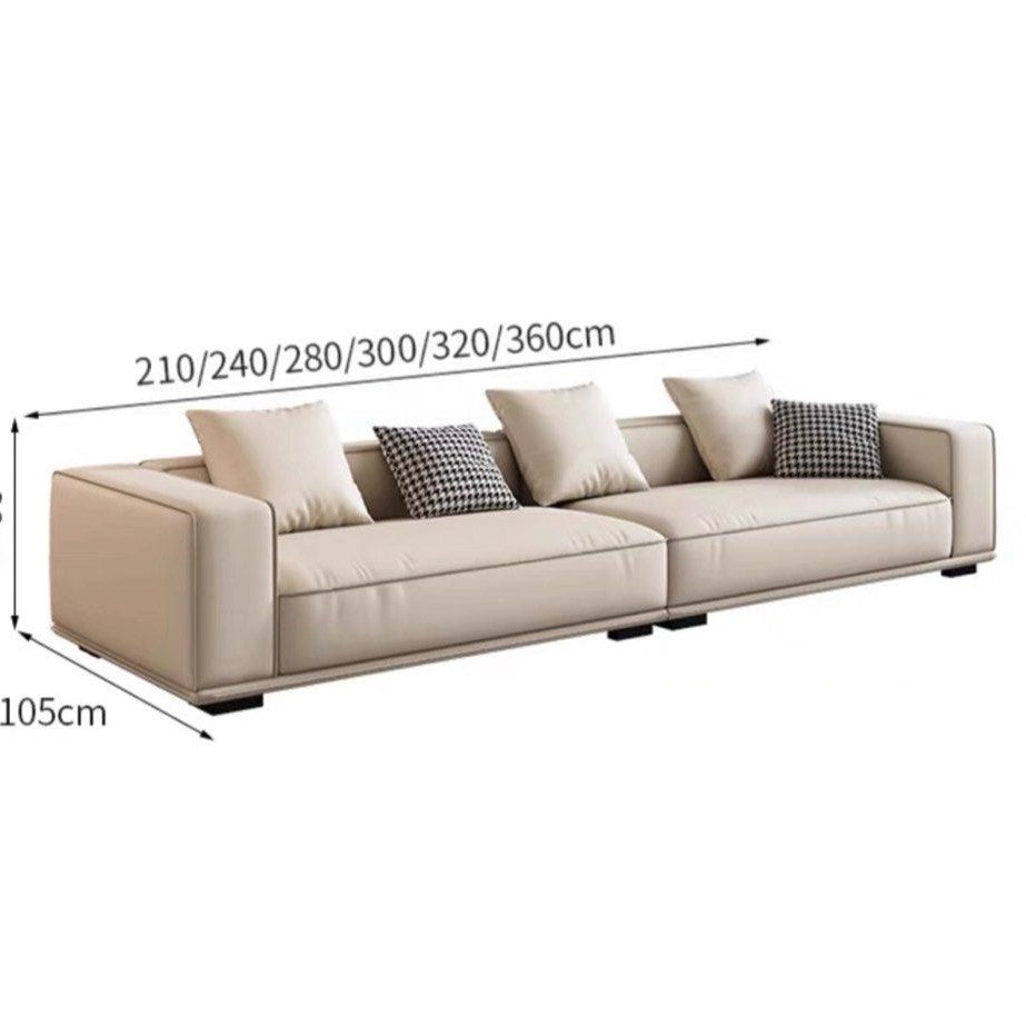 MARVELLA Minimalist Leather Sofa