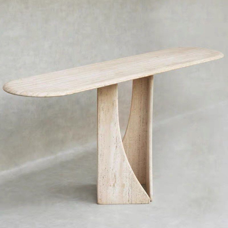 JULES Modern Travertine Console Table