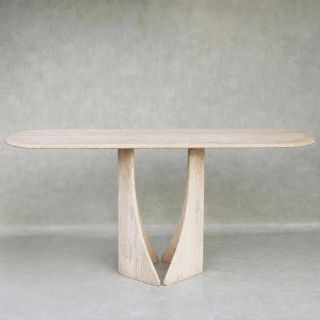 JULES Modern Travertine Console Table